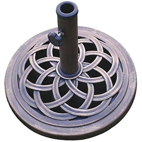 DC America UBP18181-BR 18-Inch Cast Stone Umbrella Base, Made from Rust Free Composite Materials, Bronze Powder Coated Finish DC America