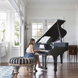 FameFame Solid Wood Piano Caster Piano Leg Floor Protectors, 3-Pack Grand Piano Caster Cups with Non-Slip & Anti-Noise Foam (Black) FameFame