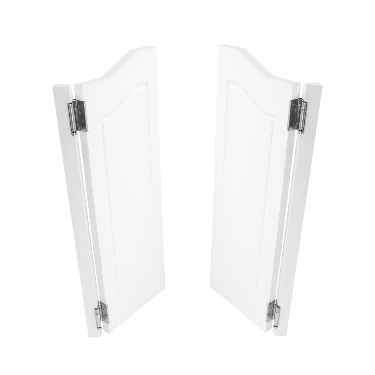 Swinging Doors Cafe Doors, Cafe Saloon Doors, Interior Wood Door Swing Door with Metal Hinges, Bar Saloon Swinging Doors for Kitchen Stairs Bedroom Entrance Partition (White A, 31.9x41.93in) Pinelicorn