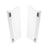 Swinging Doors Cafe Doors, Cafe Saloon Doors, Interior Wood Door Swing Door with Metal Hinges, Bar Saloon Swinging Doors for Kitchen Stairs Bedroom Entrance Partition (White A, 31.9x41.93in) Pinelicorn