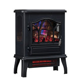 duraflame® 3D Infrared Quartz Electric Fireplace Stove Heater, Black Duraflame