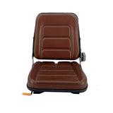 Cozyel PVC Forklift Seat Suspension Tractor Seat with 140° Adjustable Back | Brown | Fits Excavator Forklift, Tractor, Skid Loader, Backhoe Dozer Telehandler, Heavy Mechanical Seat Cozyel