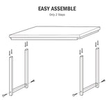 Tribesigns Computer Desk, 55 inch Large Office Desk Computer Table Study Writing Desk for Home Office, Black + Black Leg Tribesigns