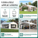 GARTOO 20' x 20' Canopy Party Tent & Carport - Heavy Duty Outdoor Wedding Gazebo with 4 Sand Bags, Event Shelter Canopy for Outdoor Event, Wedding, Birthday Party GARTOO