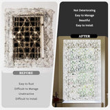 ANMINY 24 PCS Hanging Room Divider Flower Carving Pattern Panels Decorative Wall Screen Panel Hollow Out Design for Living Dining Room Bedroom Home Hotel Decor - White ANMINY