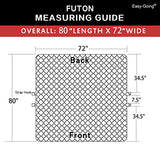 Easy-Going Futon Sofa Slipcover Reversible Sofa Cover Armless Cover Furniture Protector Couch Cover Water Resistant Pets, Kids, Children, Dog, Cat Gray/Light Gray Easy-Going