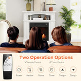 ORALNER 32” Electric Fireplace with Mantel, Package Wooden Firebox Surround Freestanding 18“ Fireplace Insert Heater w/ 3 Flame Effects, Remote & 6H Timer, Overheat Protection, 1400W (White) ORALNER