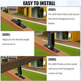 JEXALINE 3Pcs Roof Riser Brackets Kit,Pergola Roof Riser Beam Bracket,Heavy Duty Roof Mount Pergola Brackets, Roof Bracket Kit,Adjustable Saddle Roof Riser Post for Gazebo Pergola-Includes Screws… JEXALINE