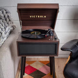 Victrola VTA-75-ESP Liberty 5-in-1 Turntable Music EntertainmentCenter with Bluetooth Wireless FM Radio USB Recorder Wood (Espresso) Victrola