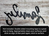 Custom Wood Word Sign, Wall Decor, Personalized Wooden Wall Art, Any cursive word or name sign Kobasic Creations