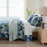 Tommy Bahama - King Quilt Set, Reversible Cotton Bedding with Matching Shams, Medium Weight, Oeko-Tex Certified (Southern Breeze Dark Blue) Tommy Bahama
