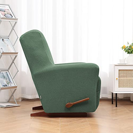 KEKUOU Recliner Chair Covers Lazy Boy Recliner Covers Stretch Couch Cover Slipcovers 1 Piece Furniture Protector with Elastic Bottom for Dog,Kids.(Recliner, Greyish Green) KEKUOU