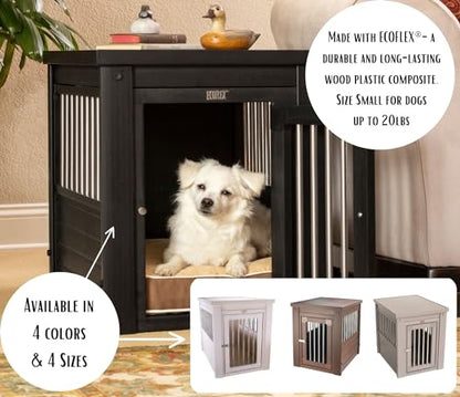 New Age Pet ecoFLEX Pet Crate/End Table, Medium, Antique White - WoodArtSupply