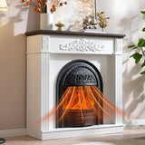 45" Electric Fireplace with Mantel, Electric Fireplace Heater, Fireplaces TV Stand w/Freestanding for TVs Up to 55", 30" Fireplaces Insert Entertainment Center with Realistic 3D Flame for Living Room LIDYUK