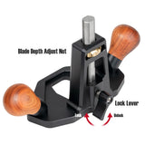 TOOLCOOL Router Plane Handheld Woodworking Tool Simple and Effective Plow Plane for Tuning Joinery Cutting Grooves Mortise (Wood Grip) Toolcool