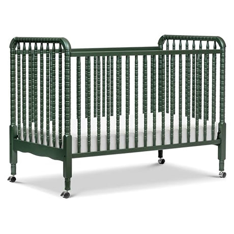 DaVinci Jenny Lind 3-in-1 Convertible Crib in Forest Green, Removable Wheels, Greenguard Gold DaVinci