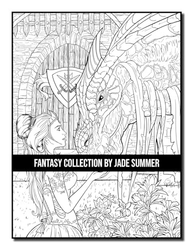 Fantasy Collection: An Adult Coloring Book with 100+ Incredible Coloring Pages of Mermaids, Fairies, Vampires, Dragons, and More! WoodArtSupply
