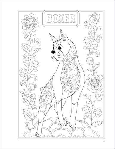 Stress Relief Dog Coloring Book: 35 Detailed Designs for Adults