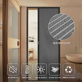 MaKefeile No-Drilling Interior Accordian Door,Sliding Folding Door with Aluminum Frame and Blackout Cellular Fabric, Room Divider Panels for Patio Closet Barn Hallways Shower Doors, Customize, Black MaKefeile