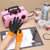 Whubefy Tumbler Heat Press Machine Pink for 30oz 20oz Sublimation Blank Skinny Tumbler 11-16oz Coffee/Ceramic/Stainless Steel/Aluminium Mug Cup with Heat Paper, Tape & Gloves As Gift for Easy Custom Whubefy