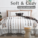 Geniospin Full Comforter Set - 7 Pieces Bed in a Bag, Comfortable Western Bedding Sets for All Seasons, Lightweight Soft Boho Comforter Bed Set with Sheets, Pillowcases & Shams Geniospin