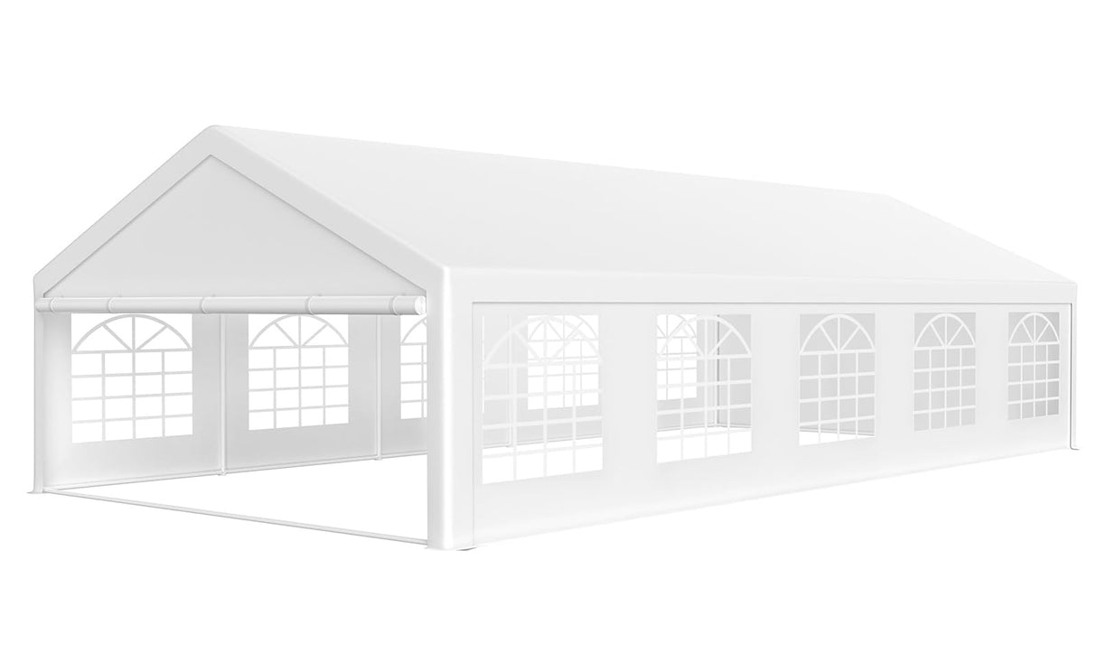 20x40ft Party Tent Outdoor Wedding Tent Heavy Duty Large Canopy Carport Commercial Tent with Removable Sidewalls for Parties, Wedding, Outdoor Events PeakPursuit