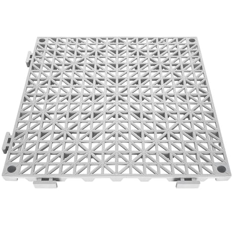 VEVOR Interlocking Tile 55PCS Blue, Drainage Tiles 12" x 12" Splicing, Soft PVC Interlocking Drainage Floor Tiles, Non-Slip Drainage Holes for Restroom, Bathroom, Kitchen, Pool, Wet Areas, Grey VEVOR