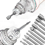 HSS Router Carbide Engraving Bits and Router Bit Set 1/8"(3.2mm) Shank HSS Rotary Router Bits Tool for DIY Woodworking Edge Grooving Wood Deburring Engraving and Milling,20 Pcs SaferCCTV