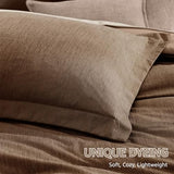 Monbix Queen Comforter Set - 7 Pieces Cationic Dyeing Brown Bed in a Bag Queen Bedding Sets with Comforter, Sheets, Pillowcases & Shams, Reversible Bedding Comforters Sets Monbix