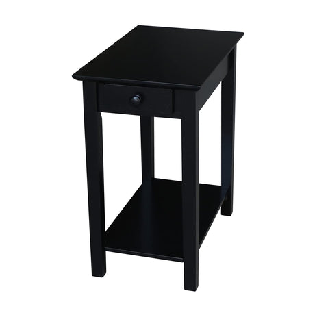 IC International Concepts International Concepts Narrow End Table, Black IC International Concepts