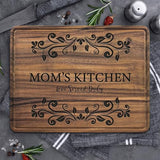 Personalized Kitchen Gifts for Mom, Nana, Aunt, Sister, Custom Engraved Serving Platter, Customized Mom and Grandma Cutting Board for Mothers Day, Decor for Mother's Kitchen, Engraved Kitchen Sign Kenzal Customized