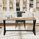 Giantex 5 FT Conference Table for 4-6 People, Modern 48" D x 59" W Large Meeting Table with Z-Shaped Metal Leg, Rectangle Conference Room Table for Office, Boardroom, Grey Oak Giantex