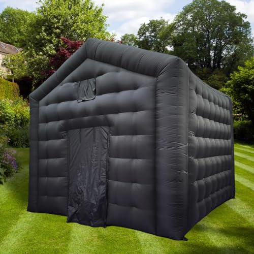 Black Inflatable Cube Wedding Tent Square Gazebo Event Room Big Mobile Portable Night Club Party Pavilion for Backyard/Outdoor Events(15ftx15ft) Vinfgoes