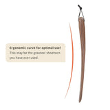 Ruosuruosu Wood Shoe Horn Long Handle with Leather Lanyard 15" Long Shoehorn for Seniors Men Women Kids Pregnancy Travel Portable Shoe Lifter Shoe Helper Shoe Spoons for the Elderly Ruosuruosu