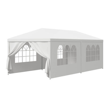 Smartxchoices 10' x 20' Outdoor White Waterproof Gazebo Canopy Tent with Removable Sidewalls Windows Heavy Duty Tent for Party Wedding Events Beach BBQ… Smartxchoices