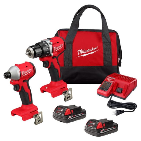Milwaukee 3692-22CT M18 Compact Brushless 2-Tool Combo Kit: Drill Driver/Impact Driver (New Gen Kit) Milwaukee