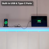 Hasuit LED Queen Bed Frame with 4 Storage Drawers & USB Charging Station Hasuit