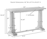 Crosley Furniture Joanna Modern Farmhouse Sofa Console Table for Hall, Entryway, Living Room, Accent Tables, Rustic Brown Crosley Furniture