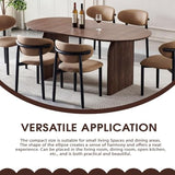 Tviorst 70.87" Oval Dining Room Table for 4-6, Mid Century Furniture Modern Kitchen Table with Thick Sturdy Wooden Base, Space-Saving for Kitchen, Living Room, Office Tviorst