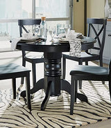 Classic Black 42" Round Pedestal Dining Table by Home Styles homestyles