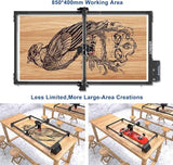 Laser Engraver Y-AxisExtension Kit for RAY5 5W/10W/20W Laser Engraver, Expand Working Area to 33.46" x 15.75"（850mm*400mm） QFLONGER