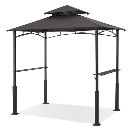 ABCCANOPY 8'x 5' Grill Gazebo Canopy - Outdoor BBQ Gazebo Shelter with LED Light, Patio Canopy Tent for Barbecue and Picnic (Dark Gray) ABCCANOPY