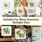 DOODLREAM Monstera Deliciosa DIY Punch Needle Embroidery Kit for Adult Beginner, 9.4" Potted Plant Leaf Punch Stitching Craft Set for Starter with Frame,Fabric Pattern,Threader, Yarn, Pinch Needle