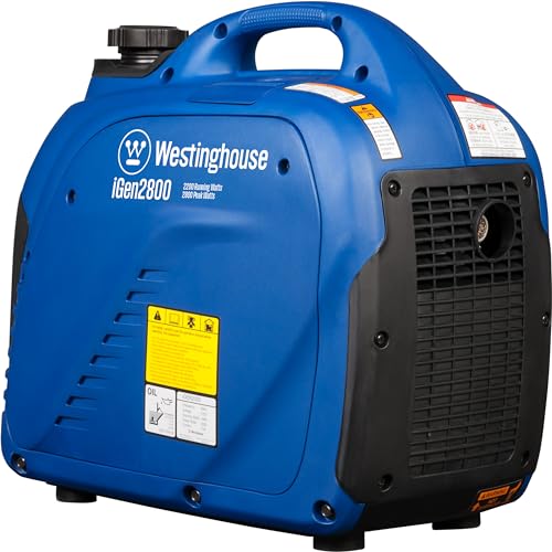 Westinghouse Outdoor Power Equipment 2800 Peak Watt Super Quiet & Lightweight Portable Inverter Generator, Gas Powered, Parallel Capable, Long Run Time - WoodArtSupply