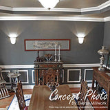Ekena Millwork PNL16X20AS-02 16"W x 20"H x 1/2"P Ashford Molded Scalloped Wainscot Wall Panel Ekena Millwork