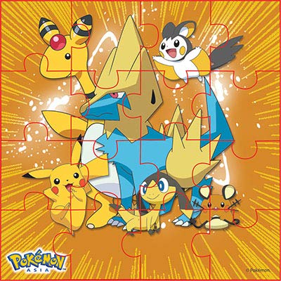 Pokemon Style Characters Jigsaw Puzzle, Pack of 6, Total 96 Pieces, Assortment 1 Pokemon