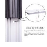 10FT Heavy-Duty U Ring Shape Universal Garage Door Bottom Rubber Seal - Weatherproof Weather Seal Threshold Strip with Pre-drilled Aluminum Track Retainer Base Kit LOOBANI