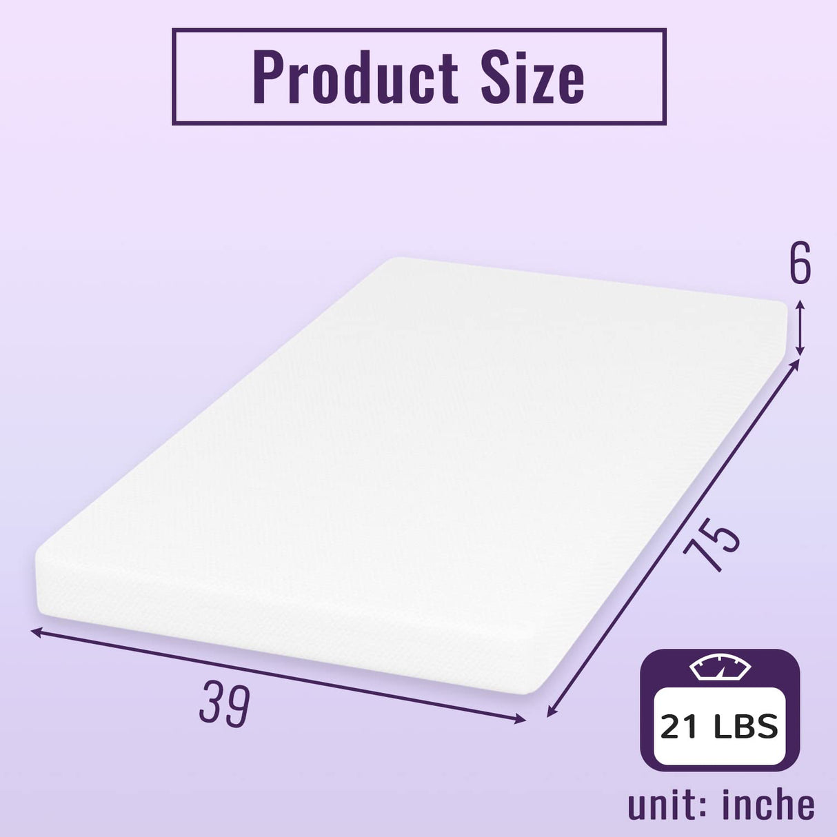 PayLessHere 6 Inch Twin Gel Memory Foam Mattress Bamboo Charcoal Infused Mattress in a Box Medium-Firm Temperature Regulation CertiPUR-US Certified,Fiberglass Free,White PayLessHere