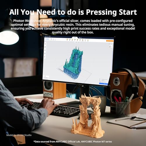 ANYCUBIC 2nd Gen Resin Technology ABS-Like Resin 2.0, 3D Printer Resin with High Toughness, More Precise Details, Low Odor, Wide Compatibility for All LCD Resin 3D Printers (Grey, 1kg)