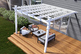 New England Arbors Freemont 12' x 12' Attached Vinyl Pergola Vita